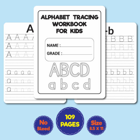 Alphabet Tracing Workbook For Kids main cover.