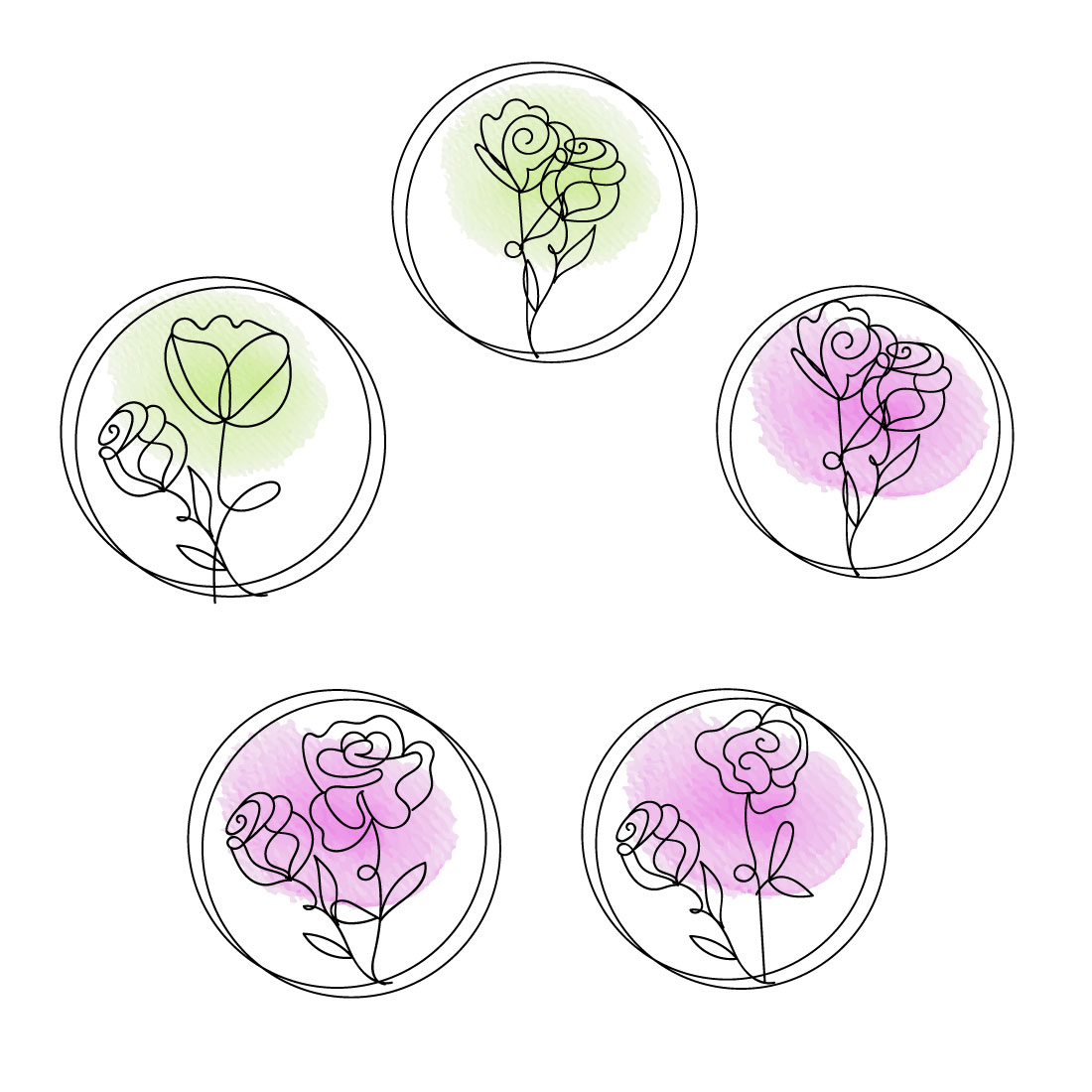 Watercolor Rose Set main cover