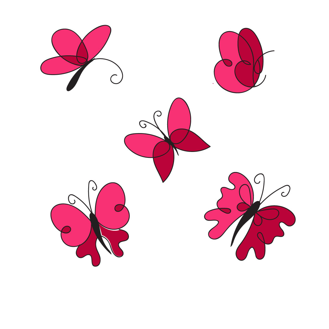 Red Butterfly Clipart main cover.
