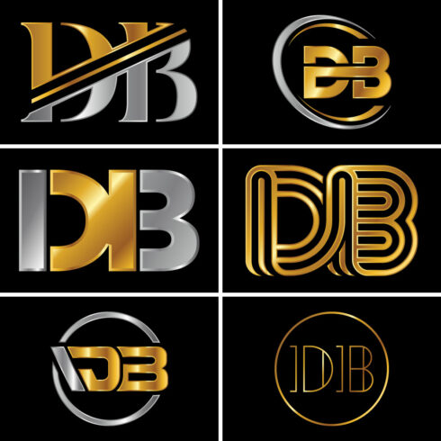 Letter D-B Logo Design Vector Template main image.