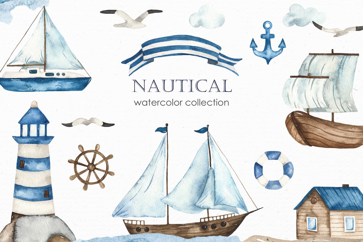 1 nautical set watercolor cover 265