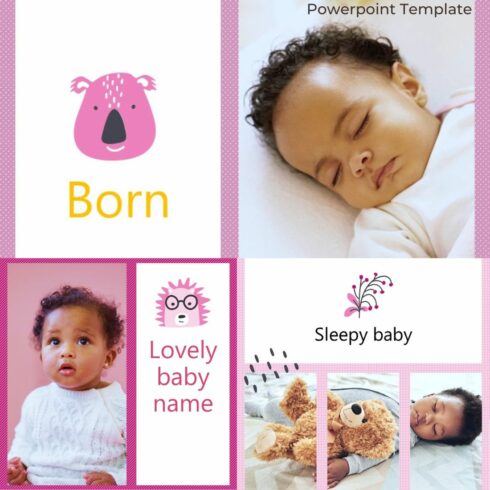 Baby Celebration PowerPoint Template main cover.