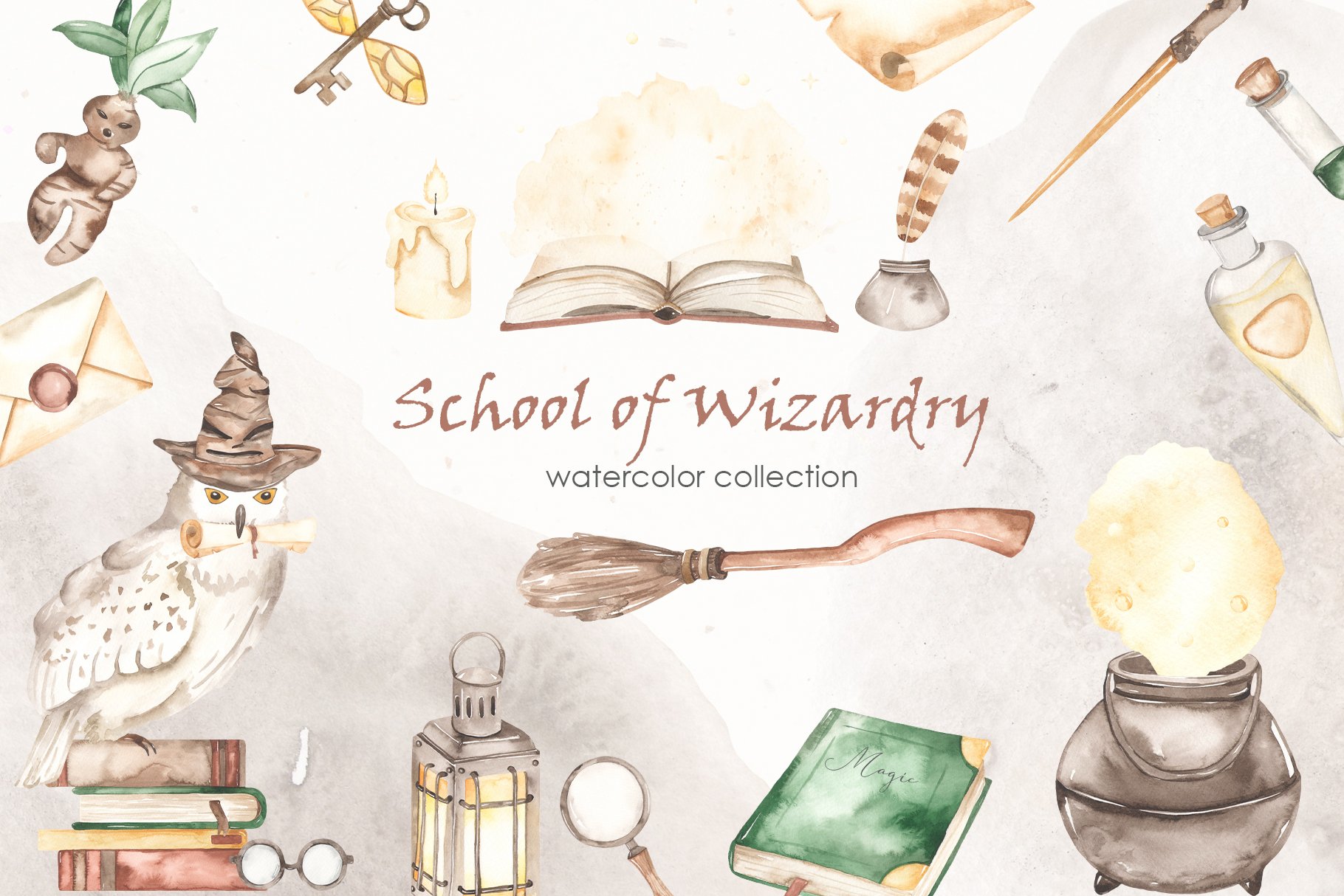 Cover image of School Of Wizardry Watercolor.