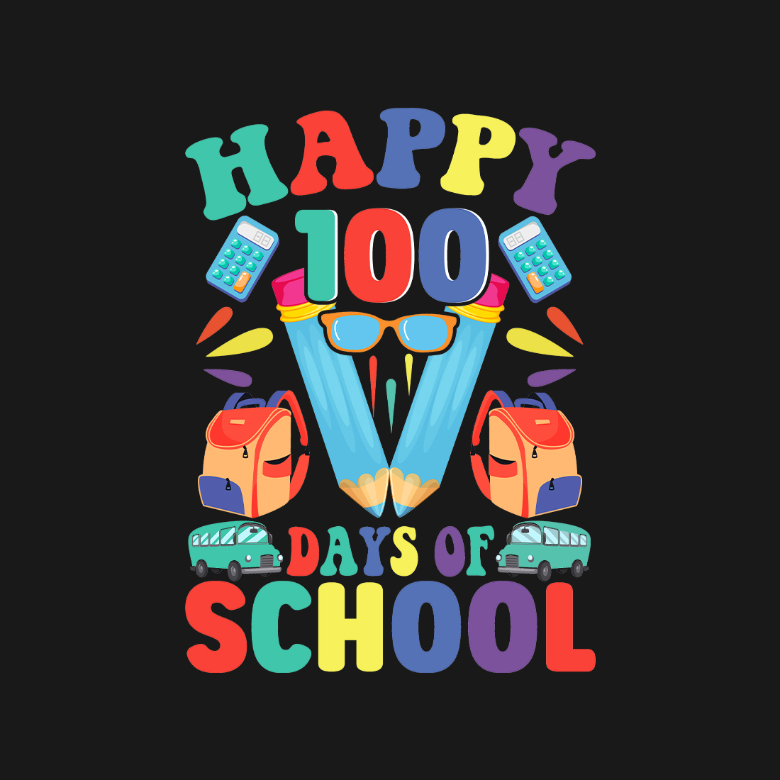 Image with exquisite inscription Welcome 100 Days Of School