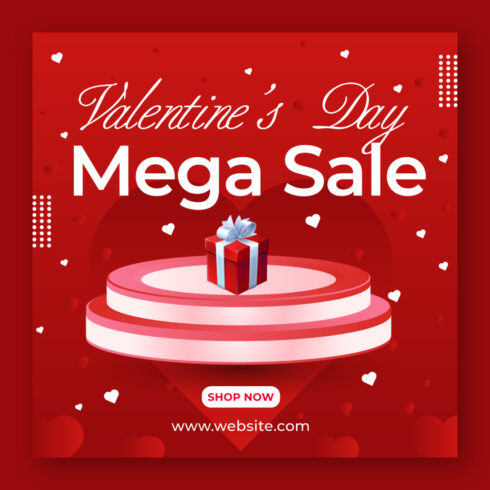 Valentines Day Social Media Post Banner Design cover image.