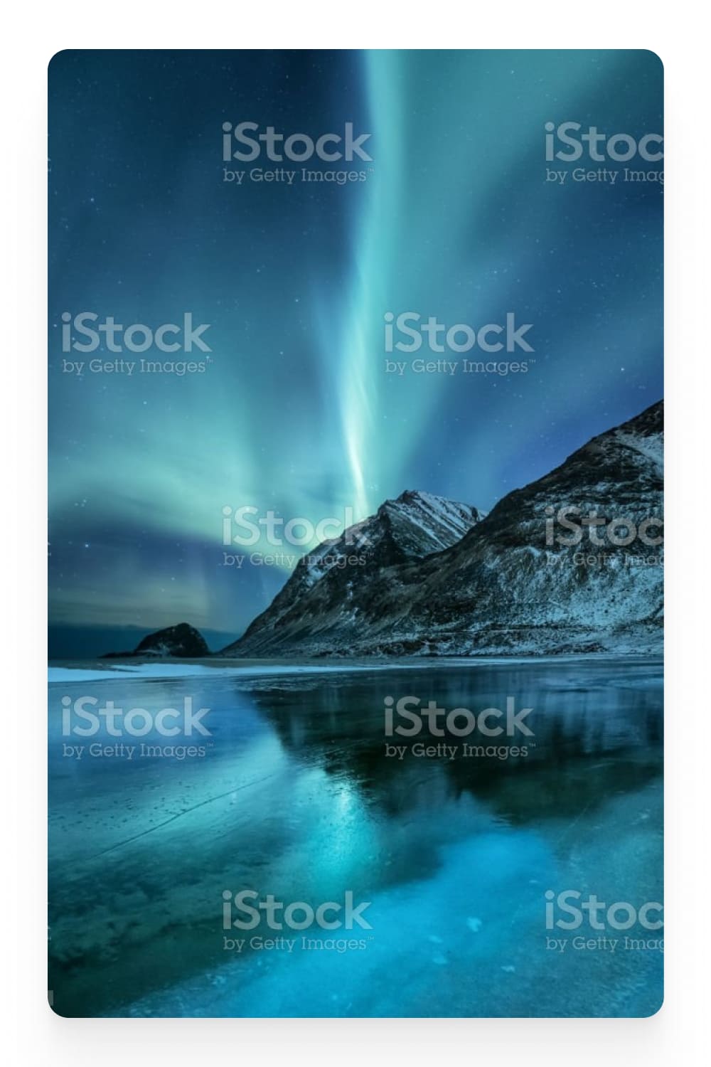 Photography of ice, mountains and aurora.