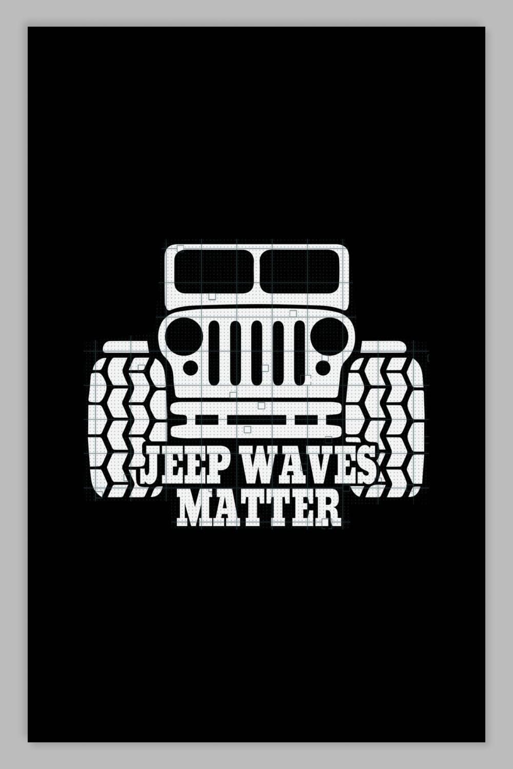 Jeep Wrangler in front in a minimalist style.