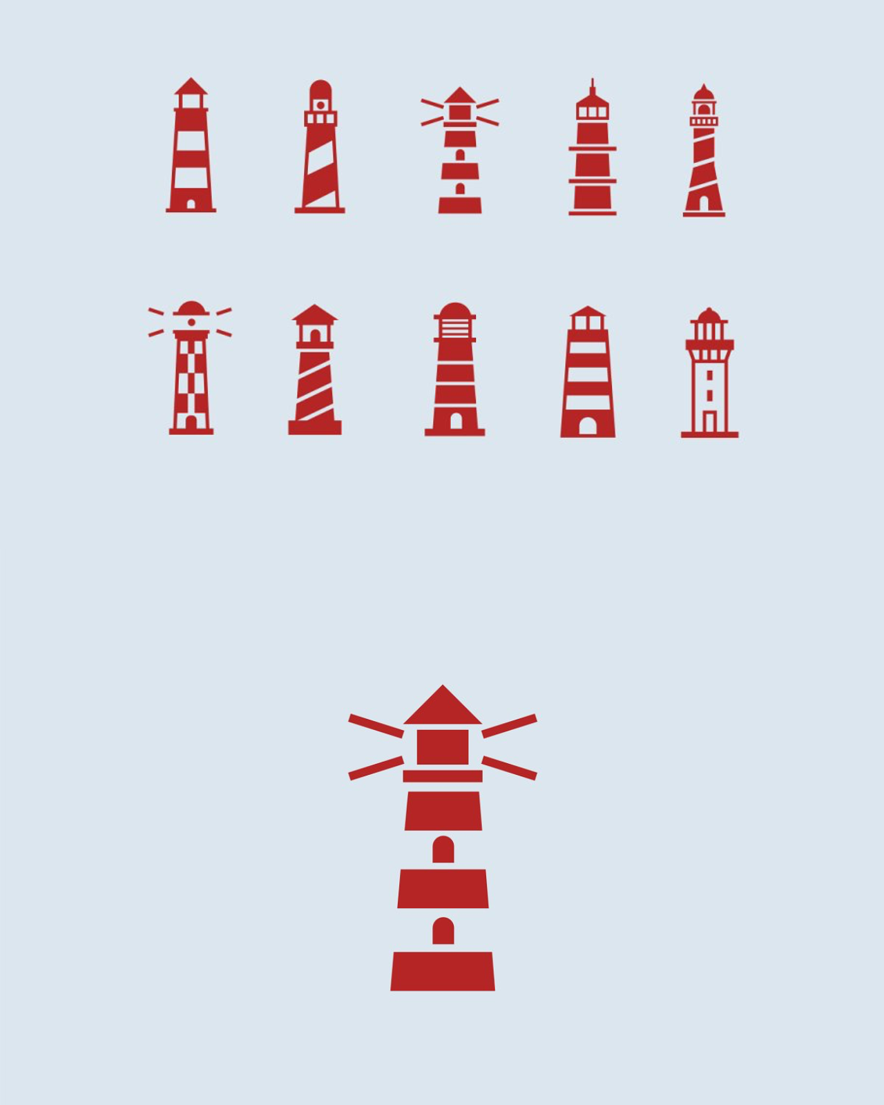 10 lighthouse icons pinterest image preview.