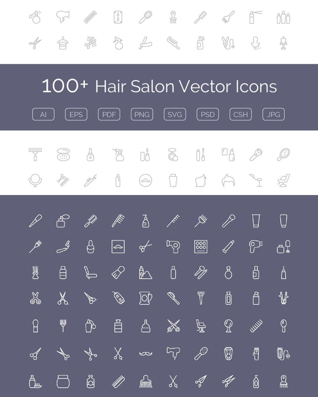 100 hair salon vector icons pinterest image.