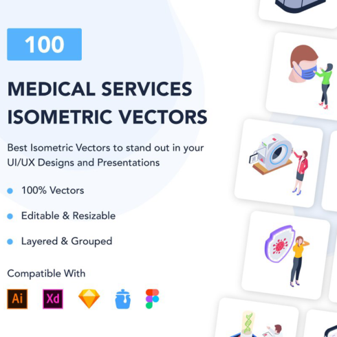 100 isometric medical services main cover.
