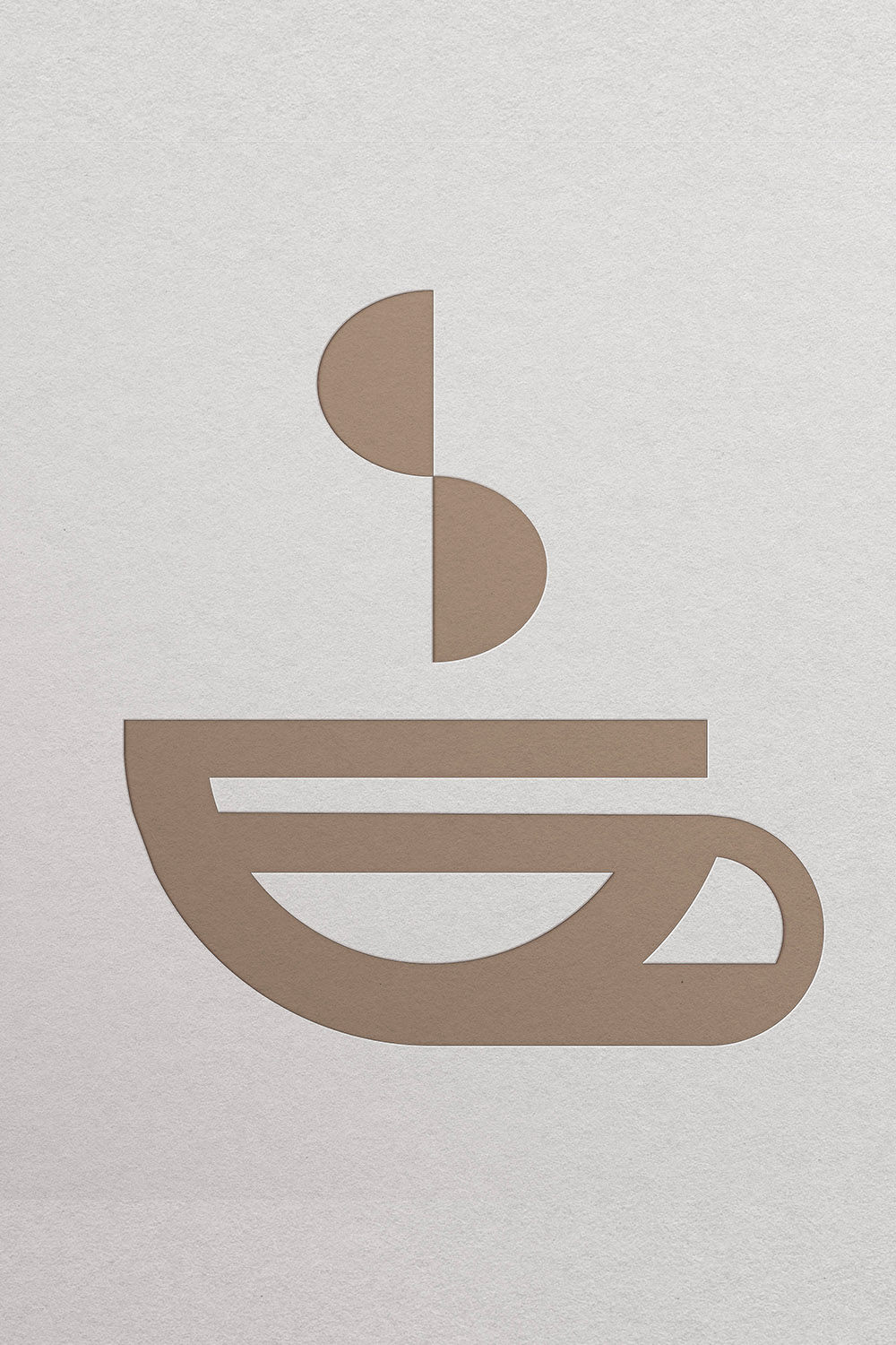 Grey Logo Coffee Vector Art pinterest image.