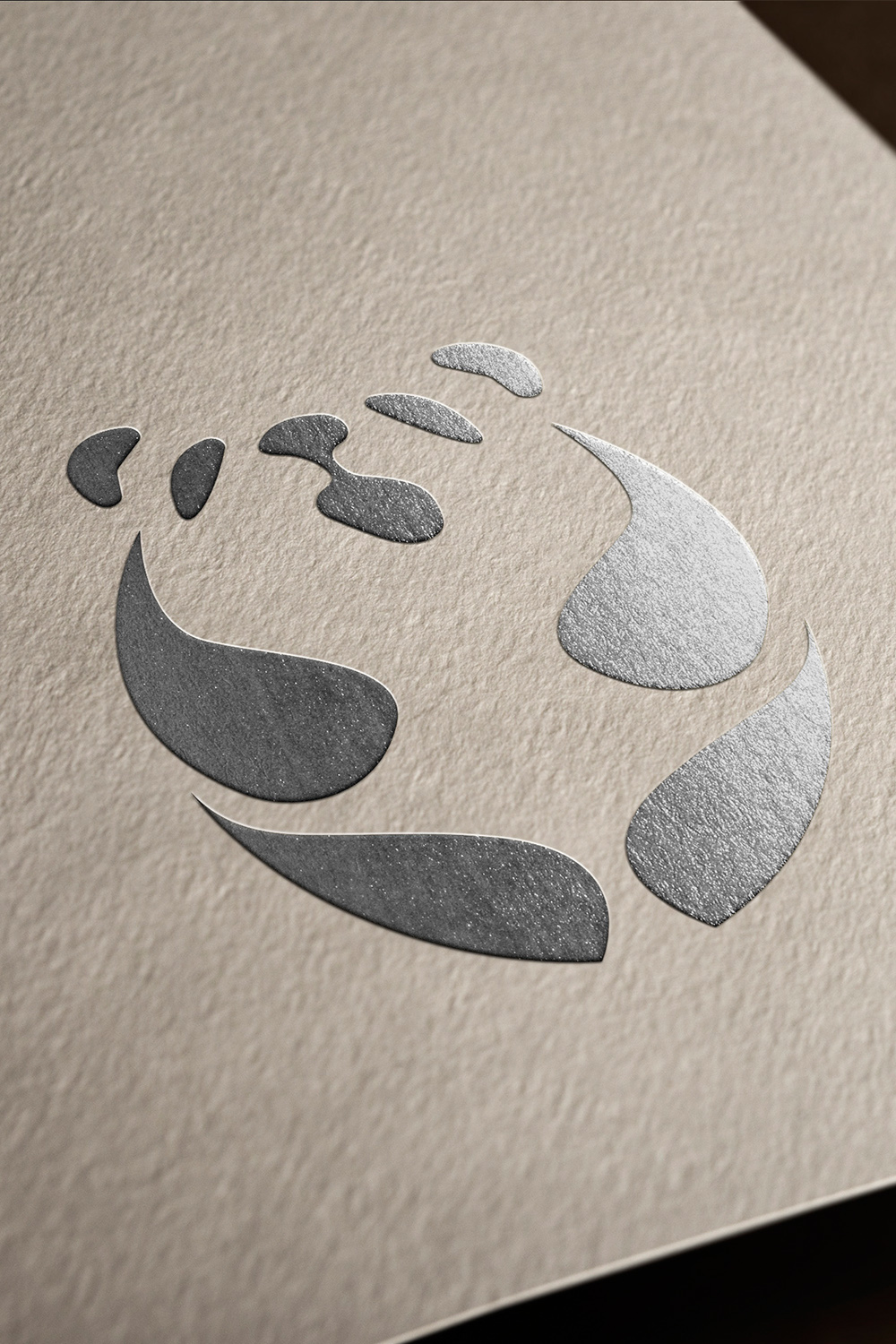 Panda Gray Vector Logo Art pinterest image.