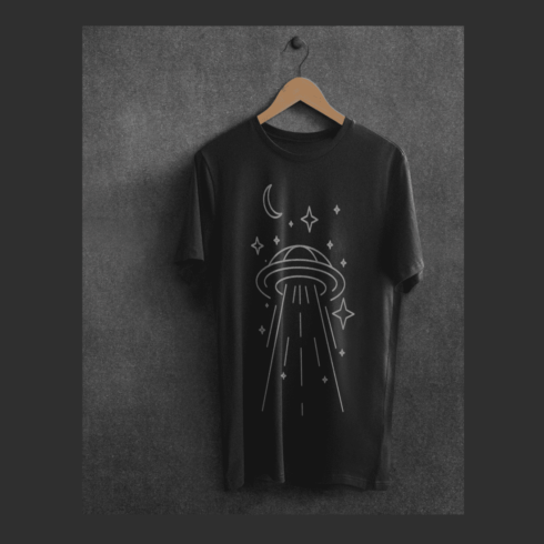 Alien - Simple Line Art T-shirt Design main cover.