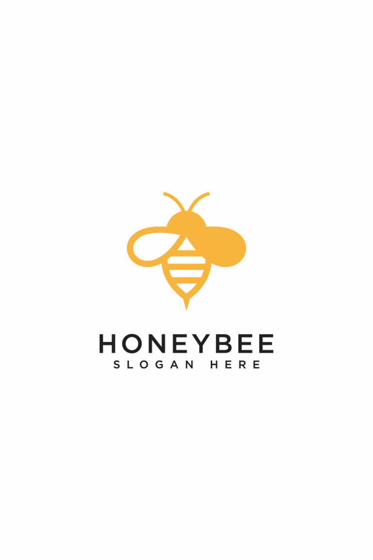 honey bee logo design vector | MasterBundles