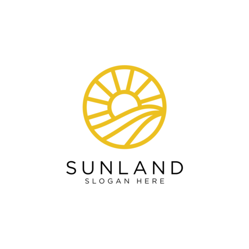 Sun And Landscape Logo Design Vector main cover