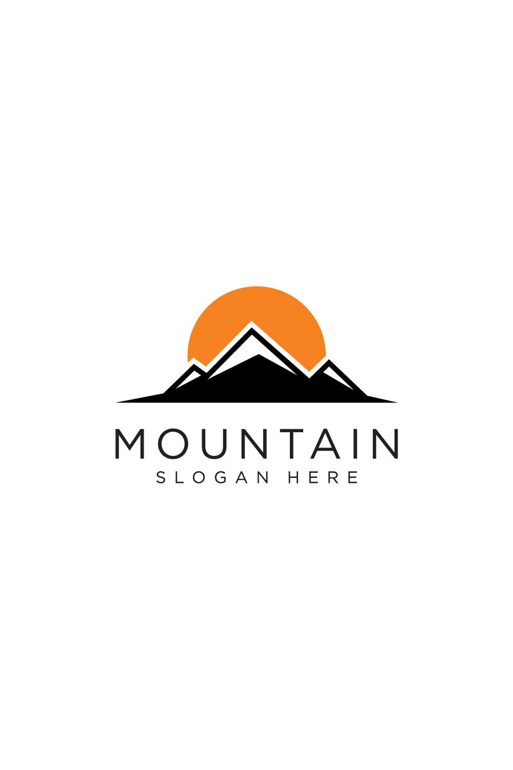 mountain logo design vector pinterest preview image.