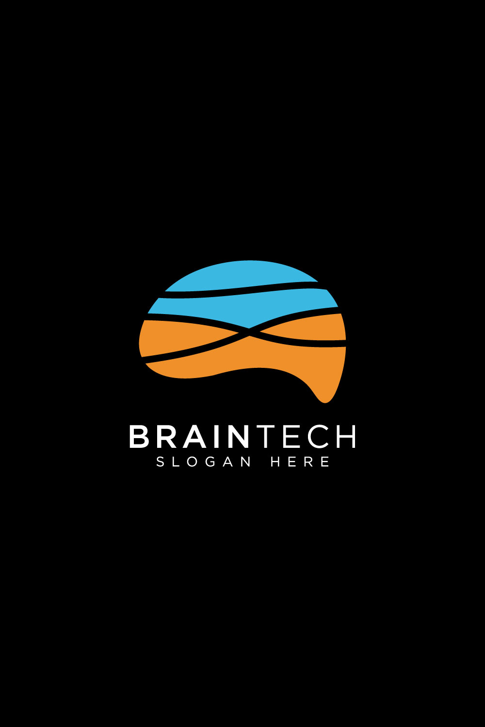 brain logo design vector pinterest preview image.