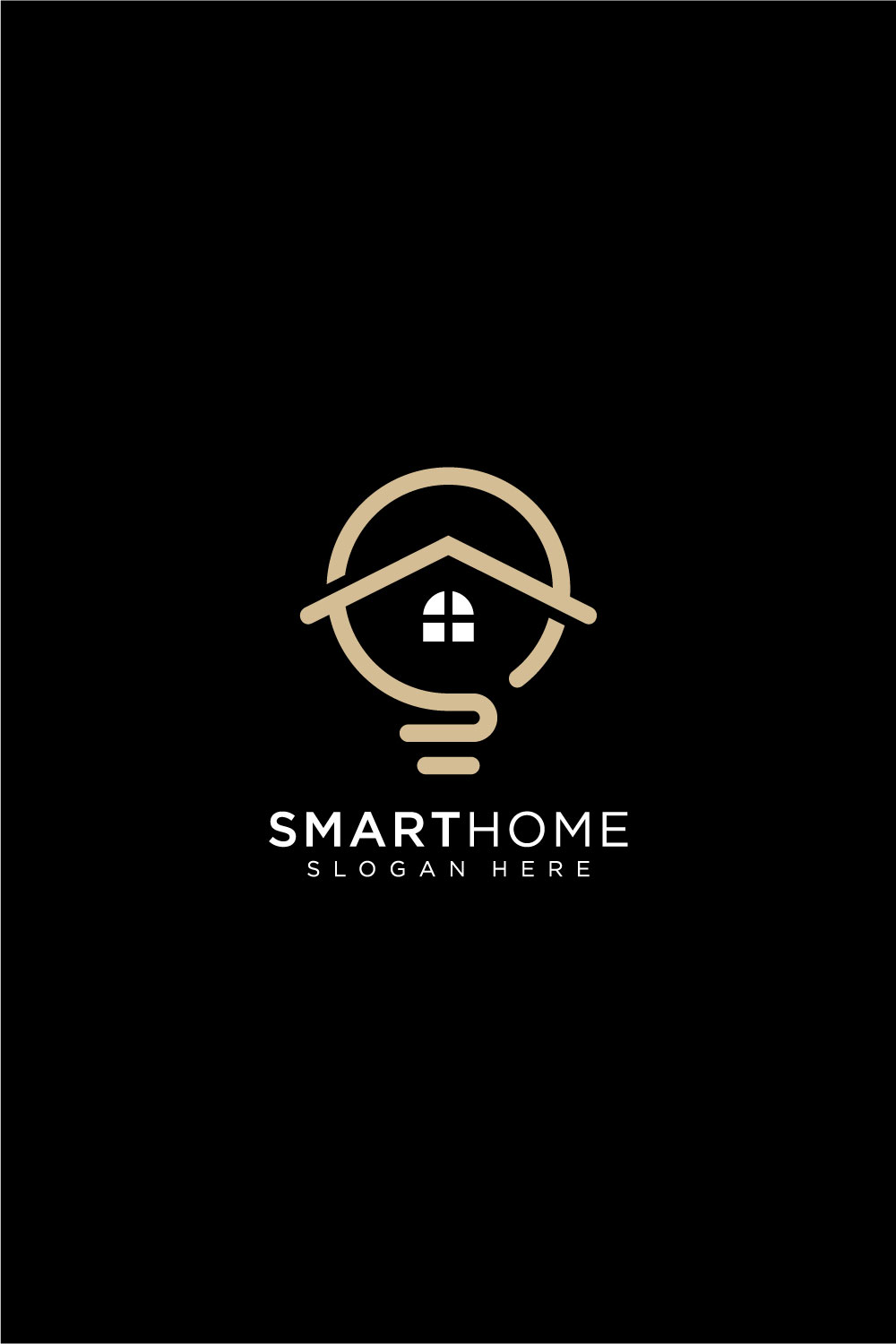 smart home logo design vector pinterest preview image.