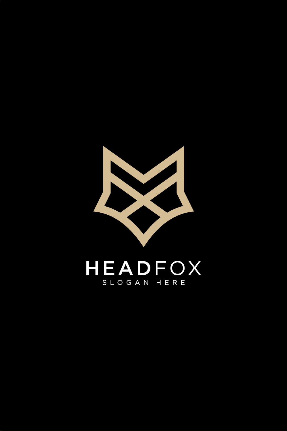 head fox logo design vector pinterest preview image.