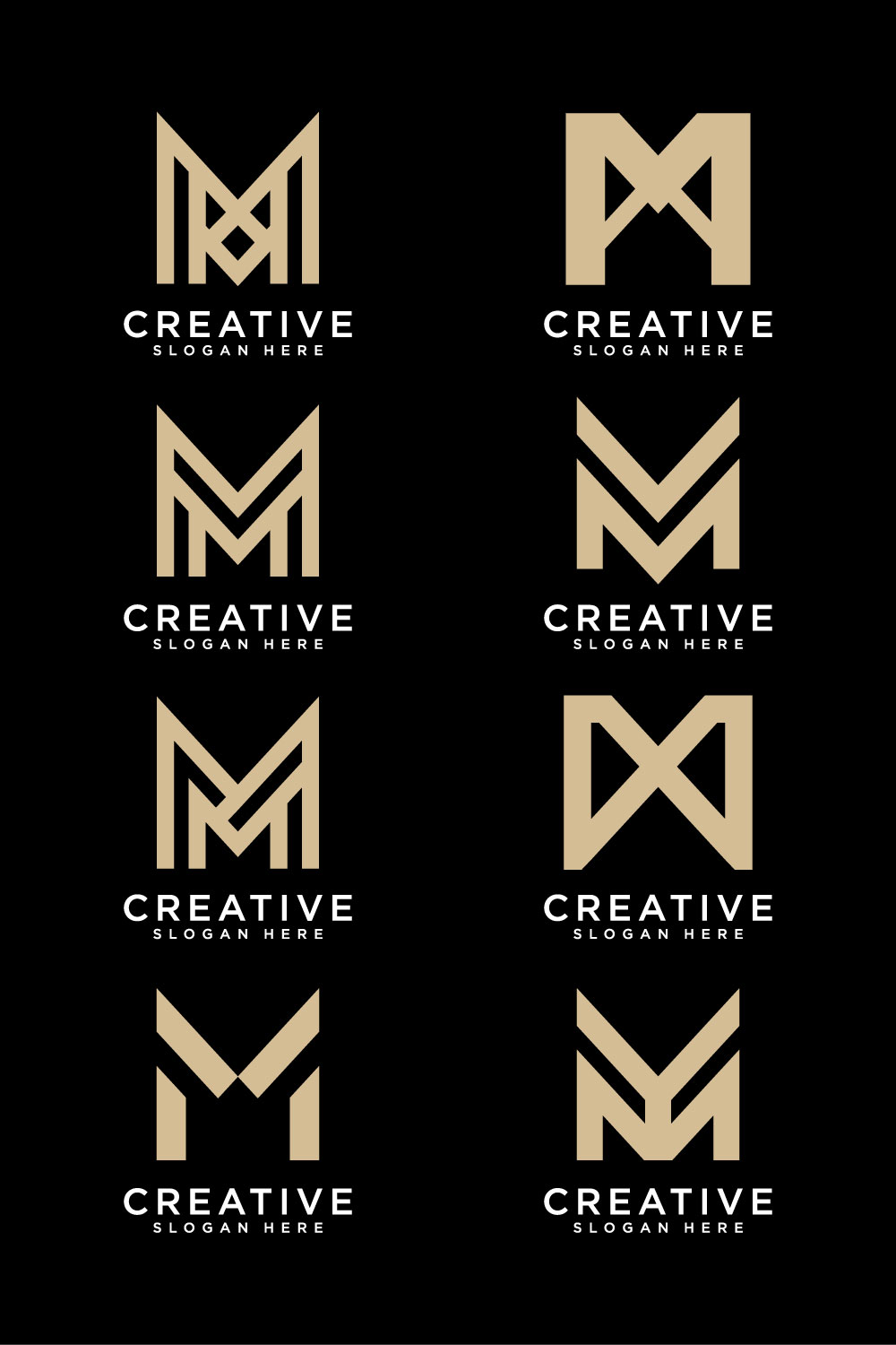 Letter M Mm Logo  Mm logo, Logo design creative, Lettering