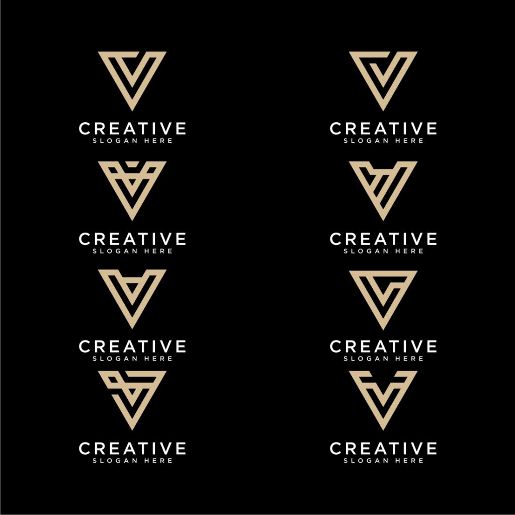 Set Of Initial Letter V Logo Design Vector - MasterBundles