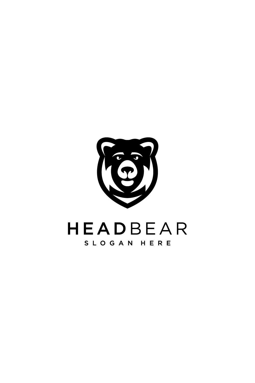 head bear logo design vector pinterest preview image.