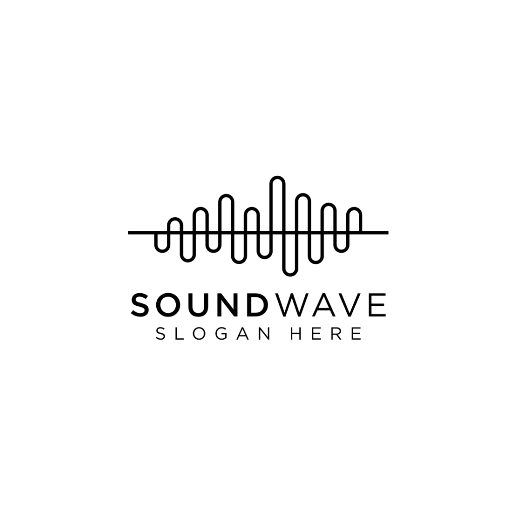 sound wave logo design vector - MasterBundles