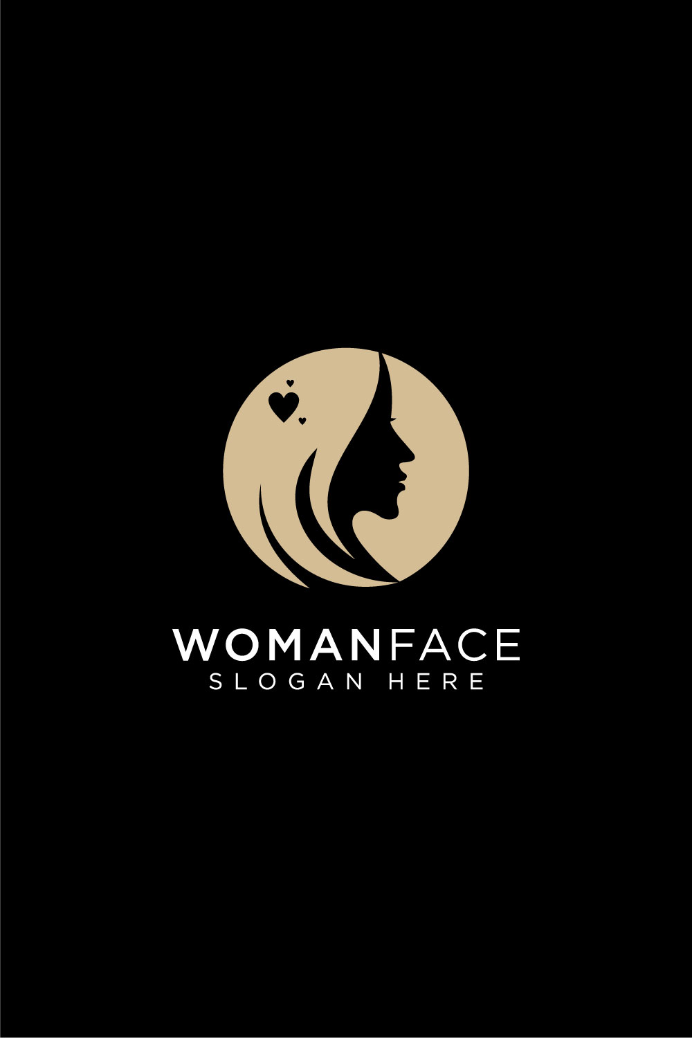 woman face logo design vector pinterest preview image.