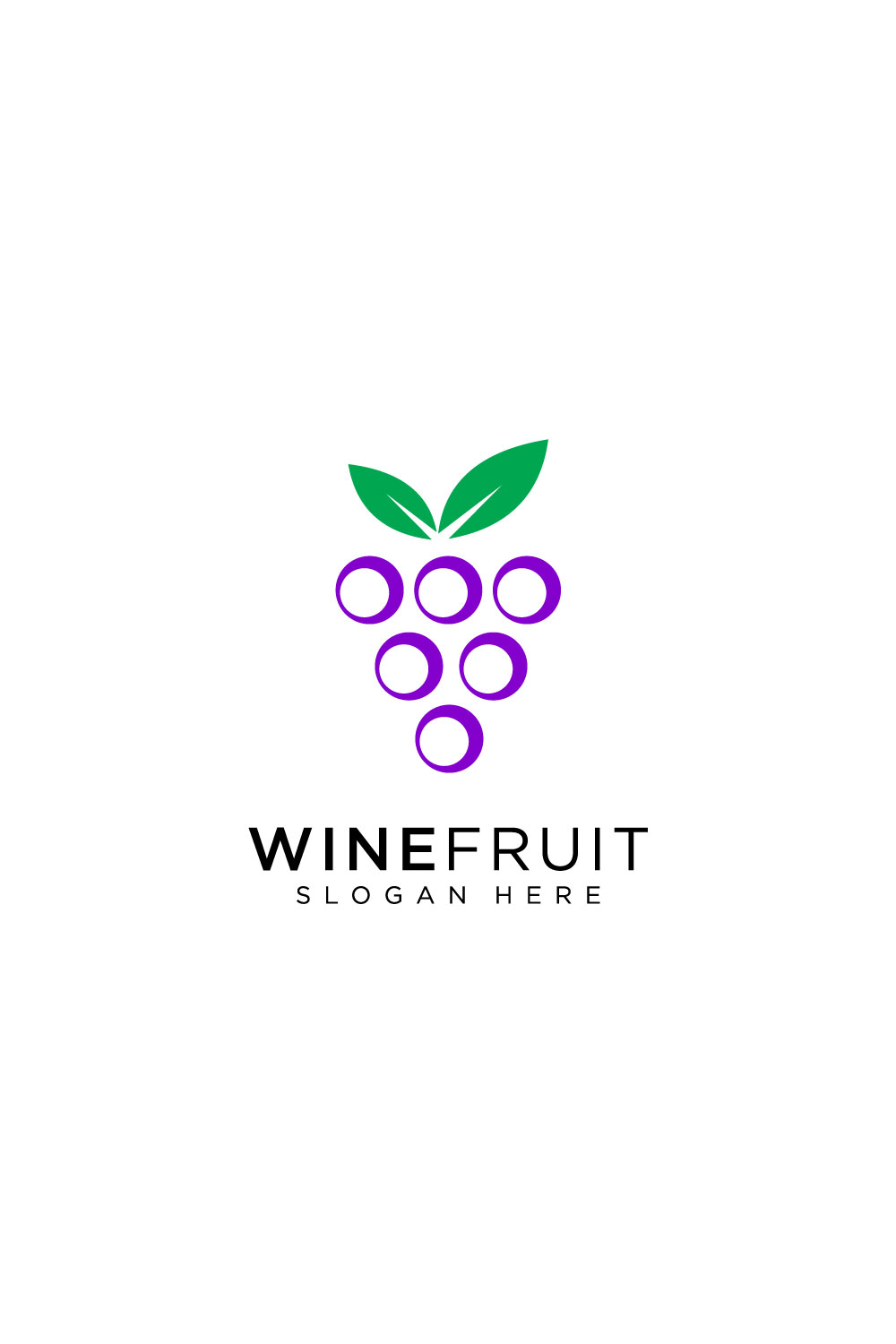 wine fruit logo design vector pinterest preview image.