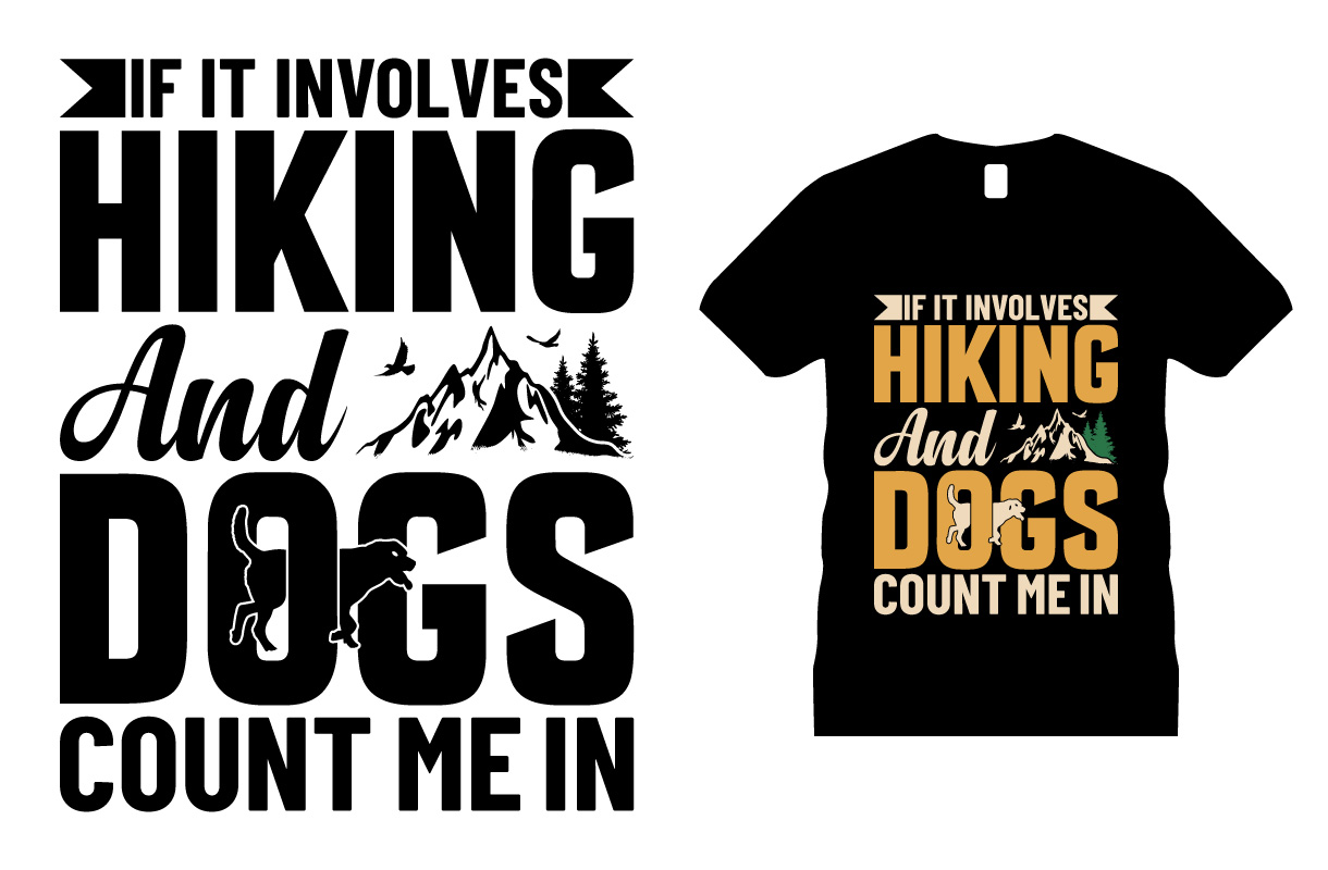 Hiking T-shirt Design Bundle preview image.