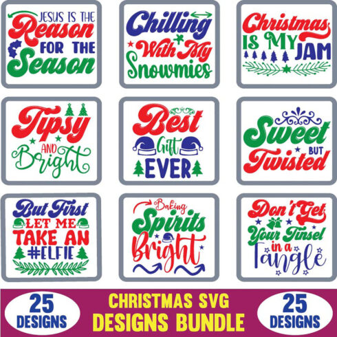 Christmas SVG Designs Bundle main cover