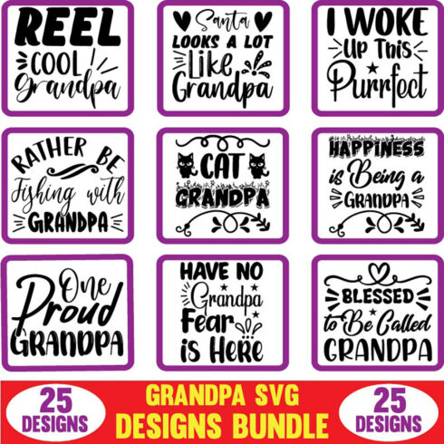 Grandpa SVG Designs Bundle main cover