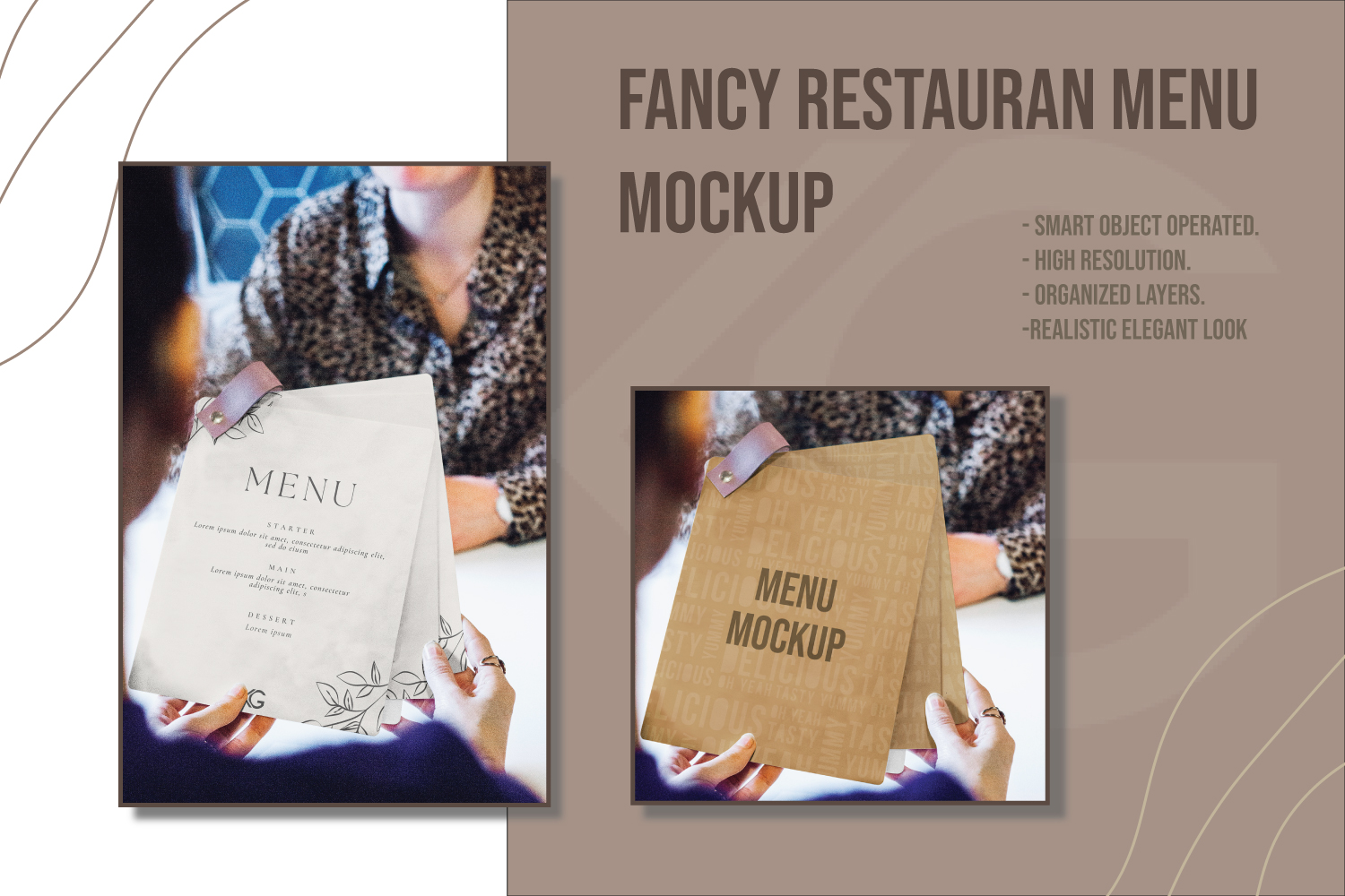 Classy Restaurant Menu Mockup - Facebook.
