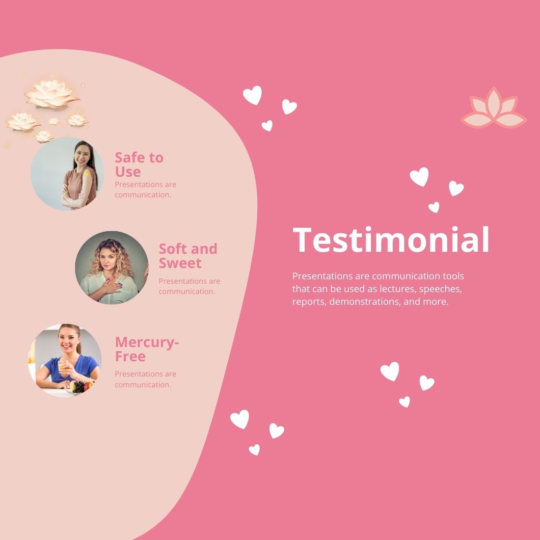 Skincare Products Presentation Template preview image.