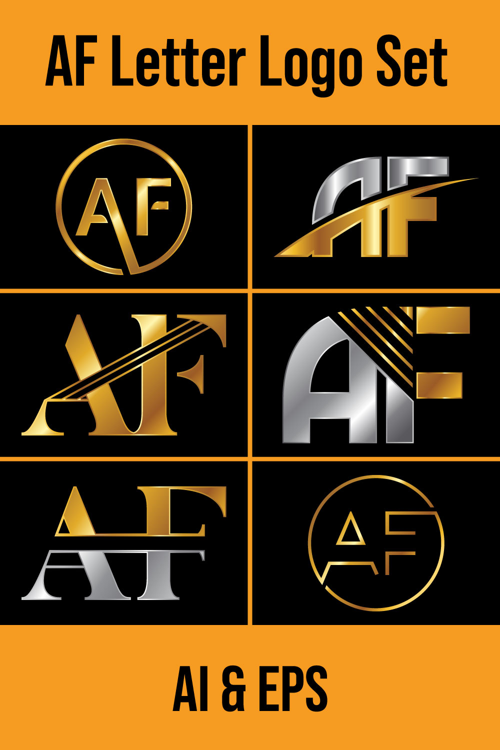 A-F Initial Letter Logo Design