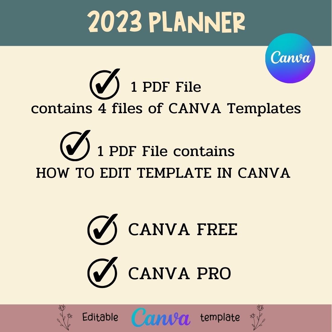 Modern Planner Canva Templates preview image.
