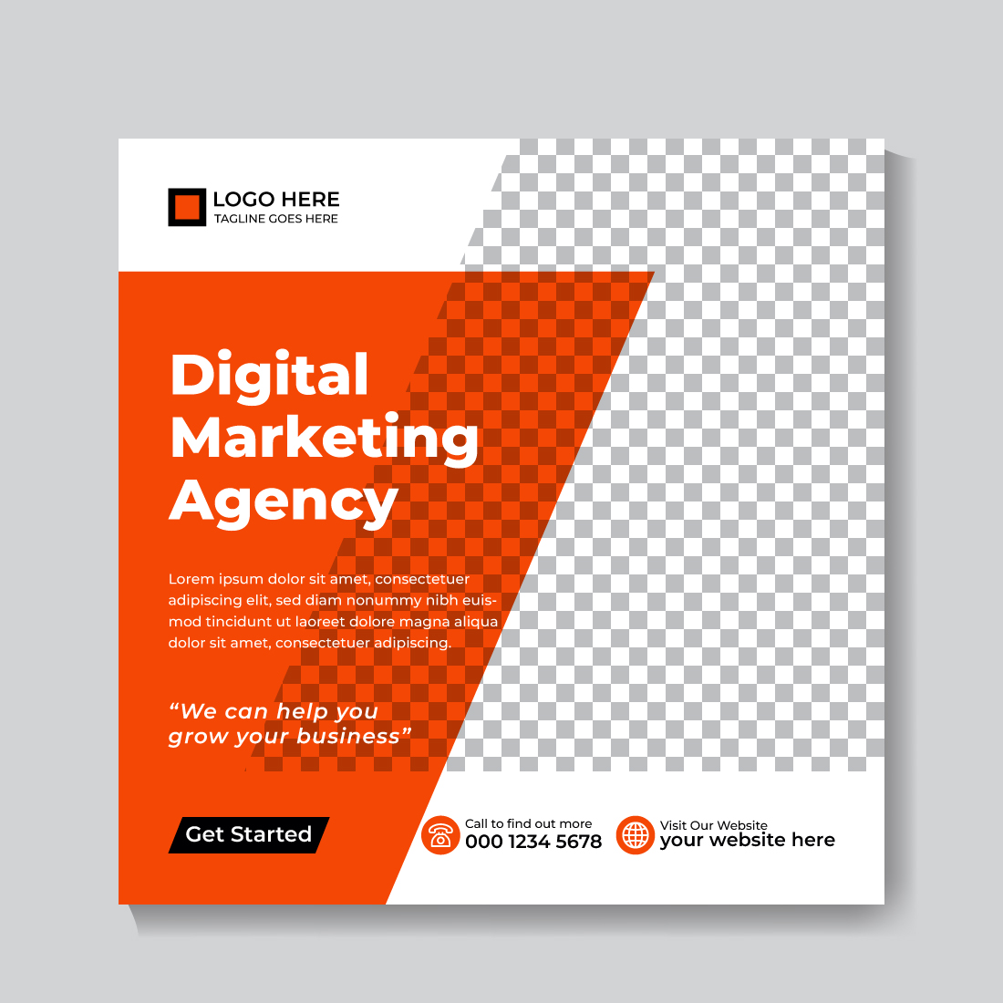 Corporate Digital Marketing Social Media Post Design Template main cover