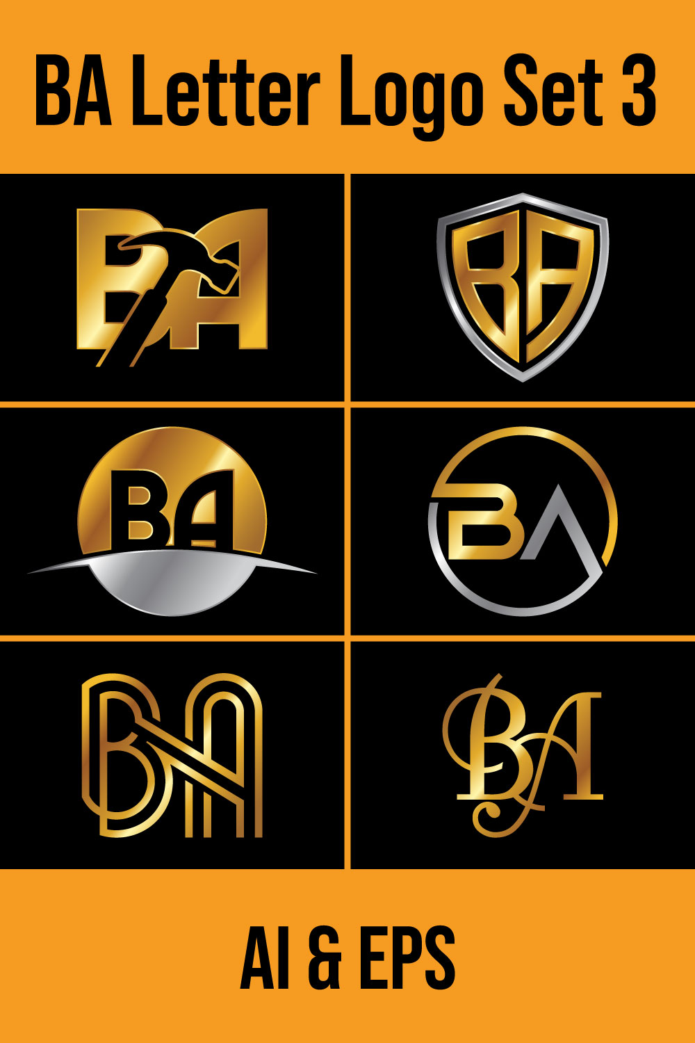 Alphabet Logo Design pinterest image.