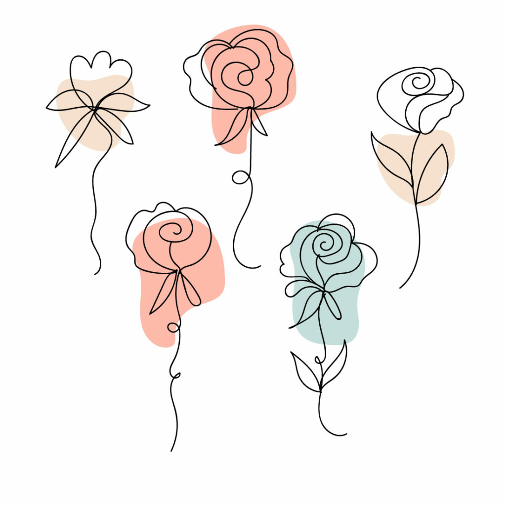 Rose Liner Art SVG Bundle - MasterBundles