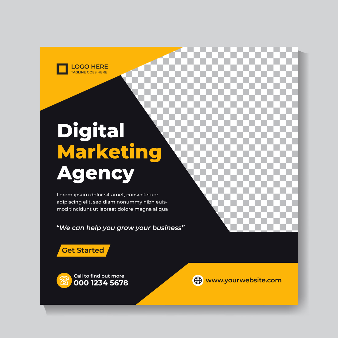 Corporate Digital Marketing Social Media Post Design Template main cover.