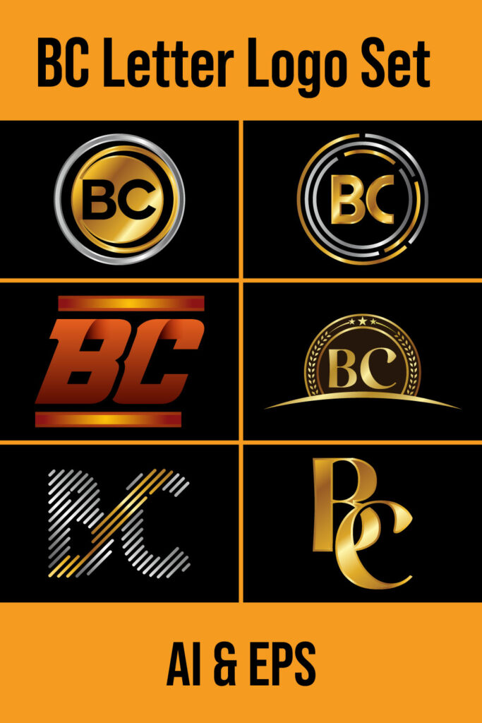Bc Blue Lettering BC Initial Letter Logo design, Graphic Alphabet Symbol - MasterBundles