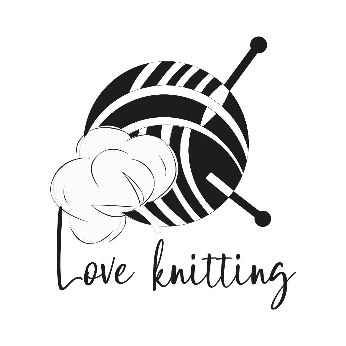 Vector Logo Design for Shop Knitting, Textile main cover.