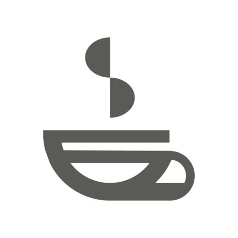 Grey Logo Coffee Vector Art main image.