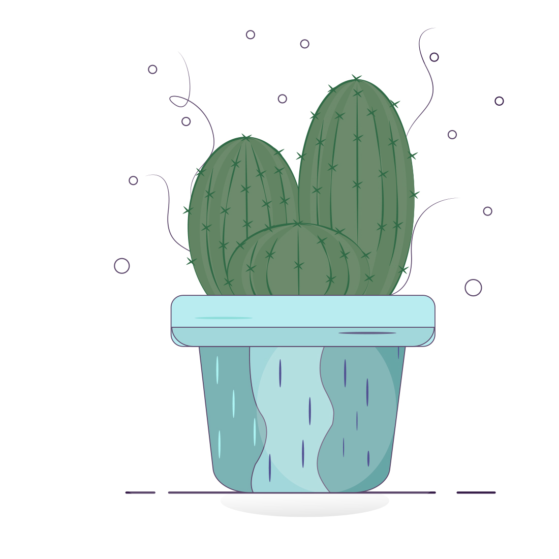 Cute Cactus  Cactus cartoon, Cactus drawing, Cactus illustration