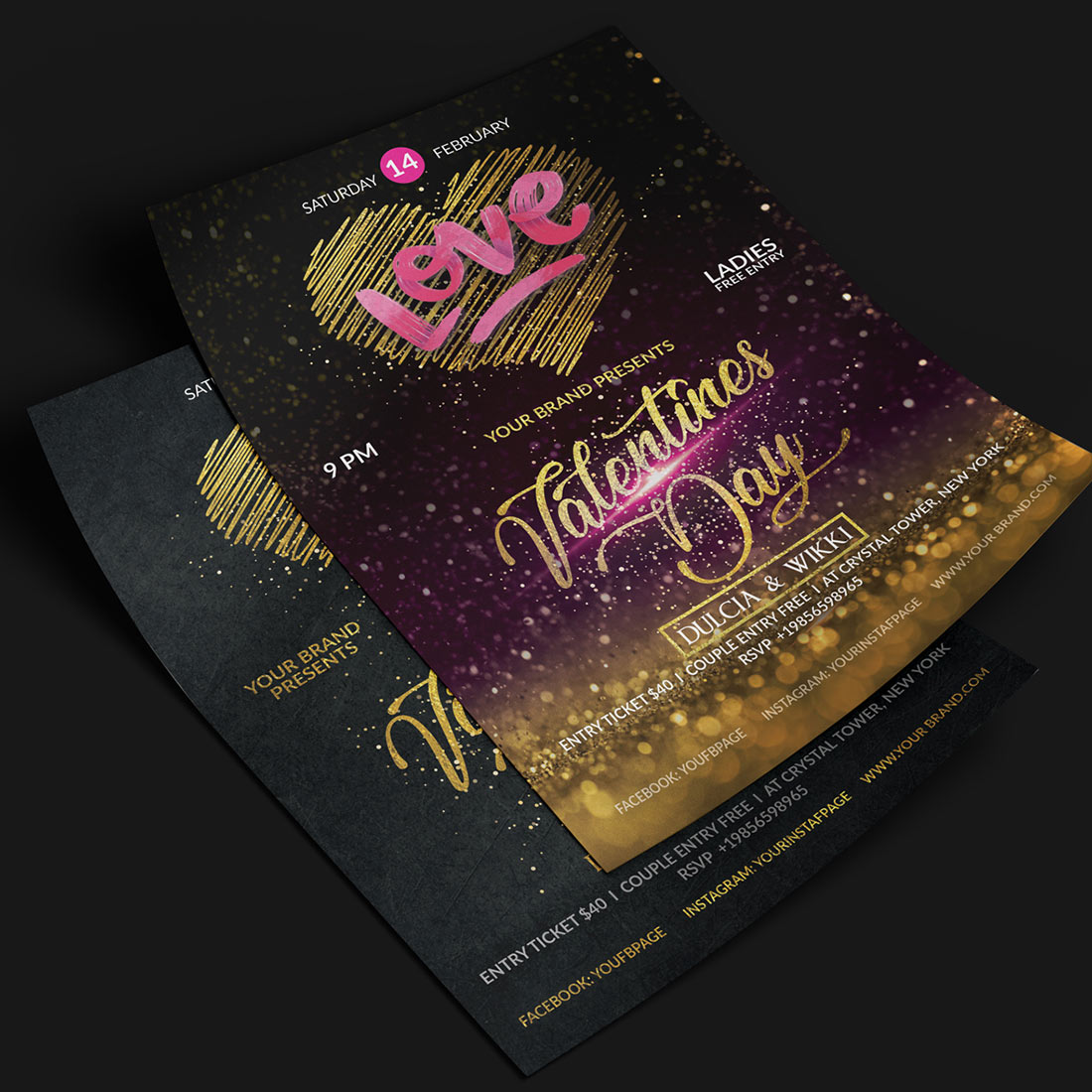 Valentine's Day Party Flyer - Event Flyer cover image.