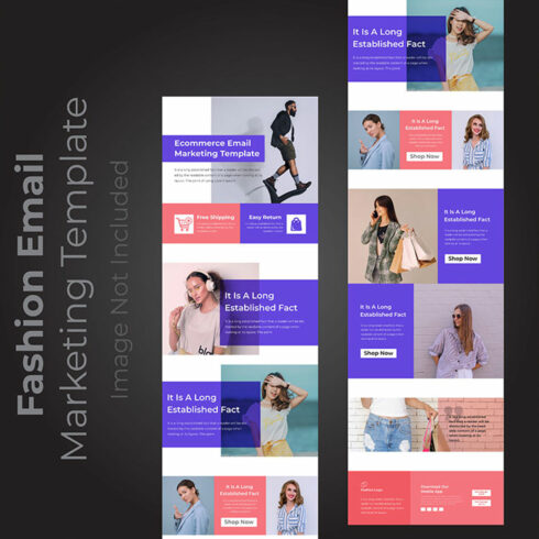 Fashion Email Marketing Newsletter Template main cover.