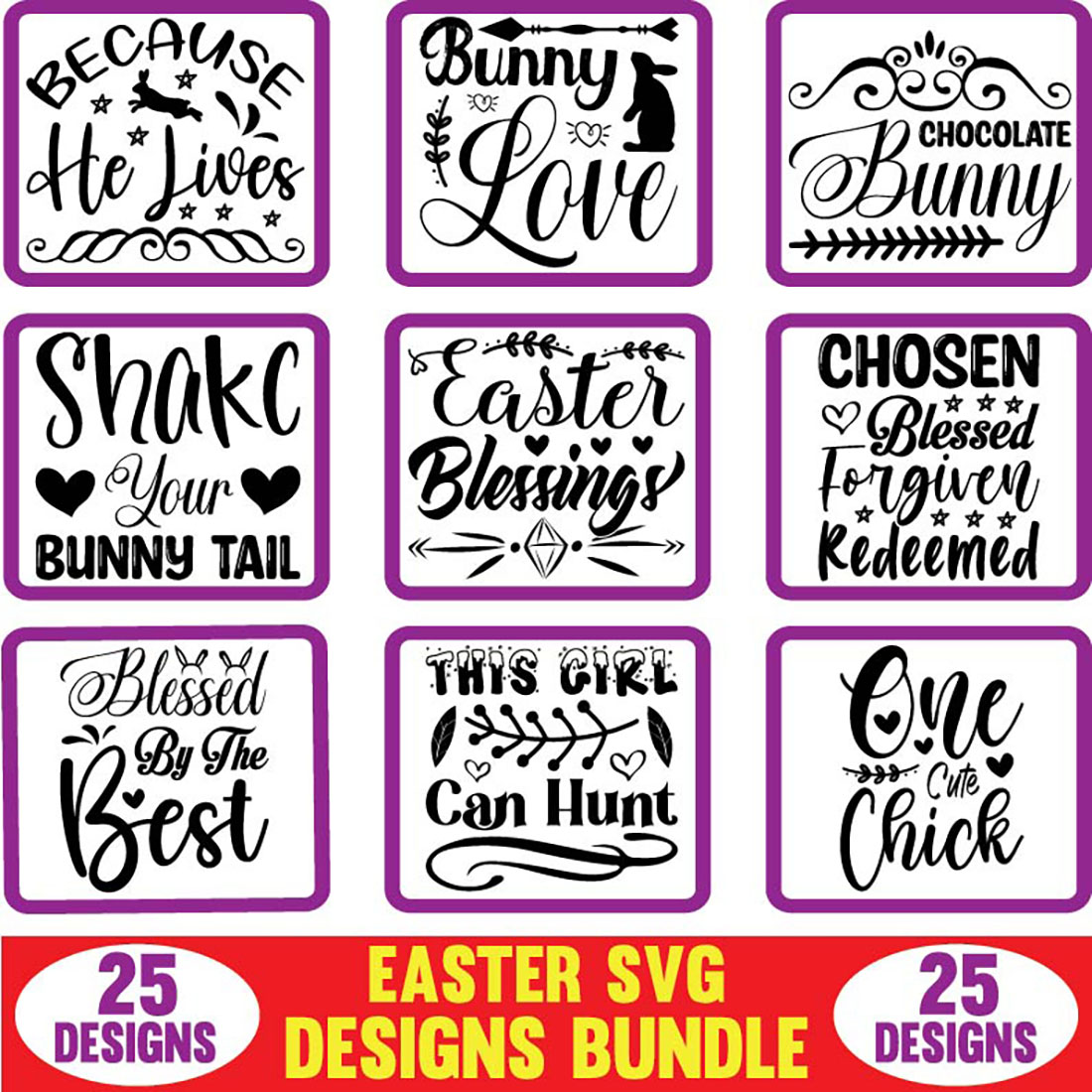 Easter SVG Designs Bundle main cover