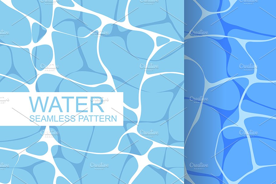 Cover image of Water seamless pattern.