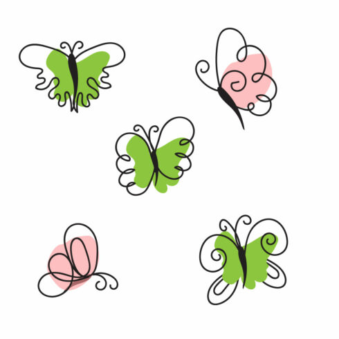 Butterfly Flat Design preview image,