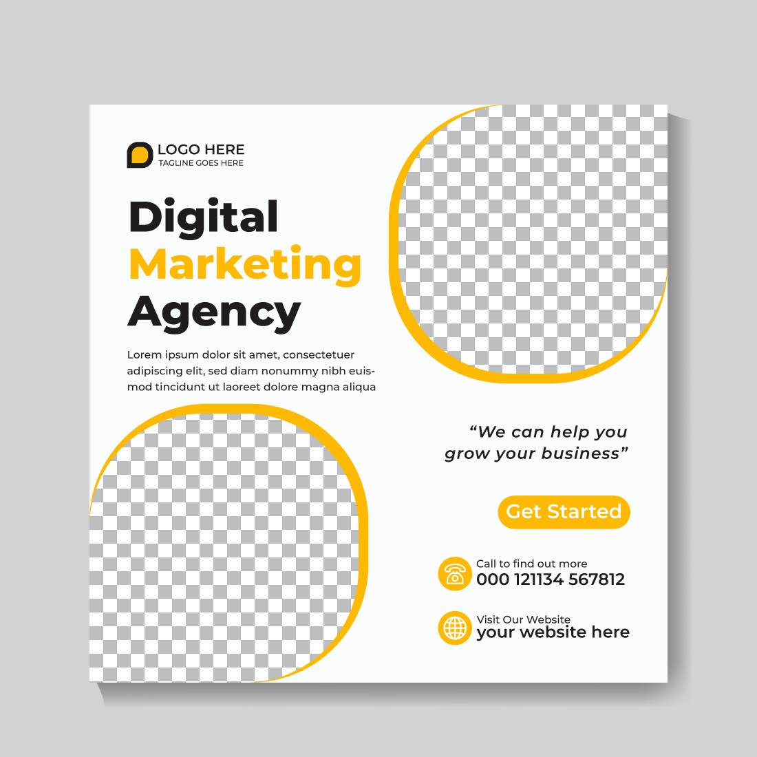 Corporate Digital Marketing Social Media Post Design Template main cover